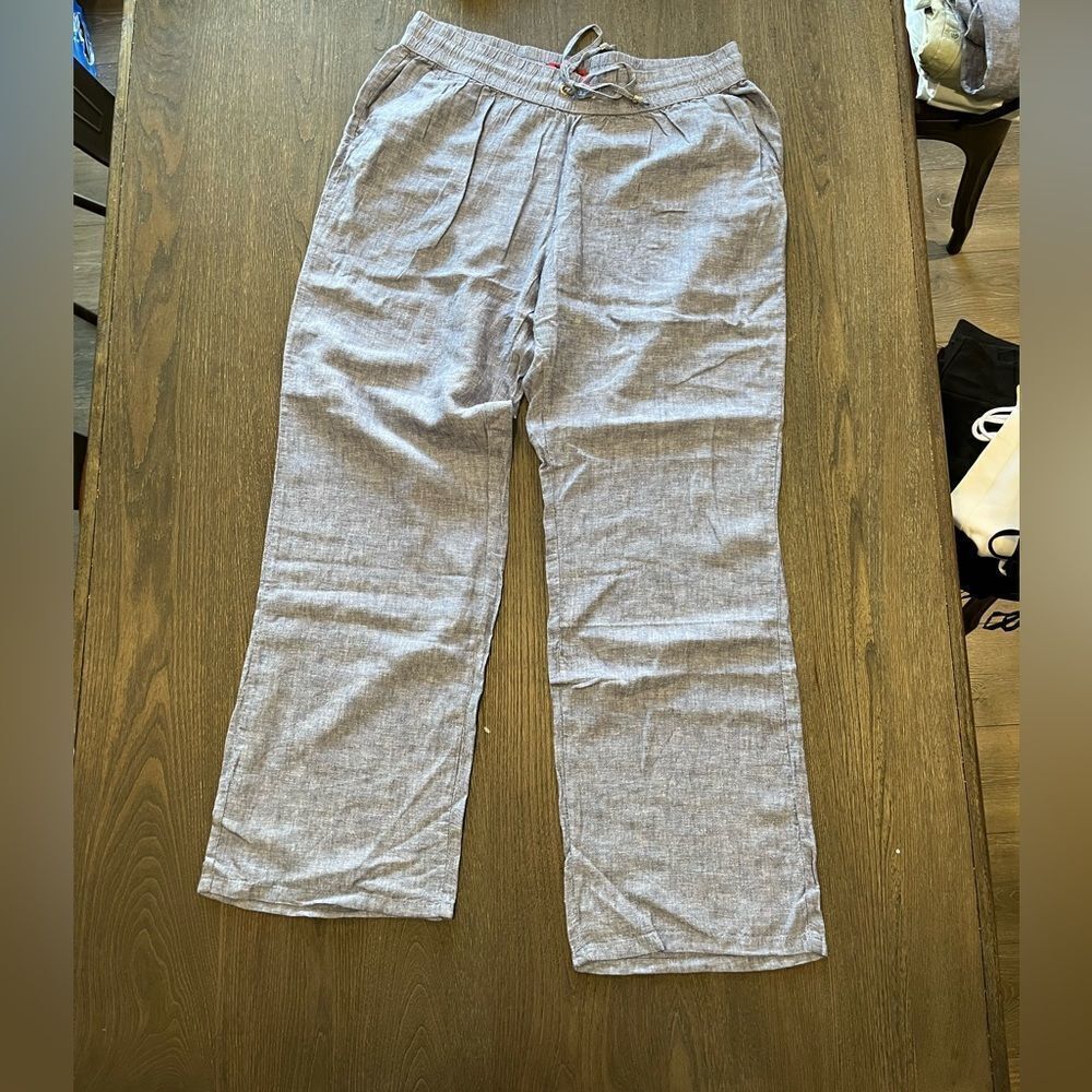 NWOTย Guess Blue CottonโLightweight Pants Drawstring Waist SizeโL